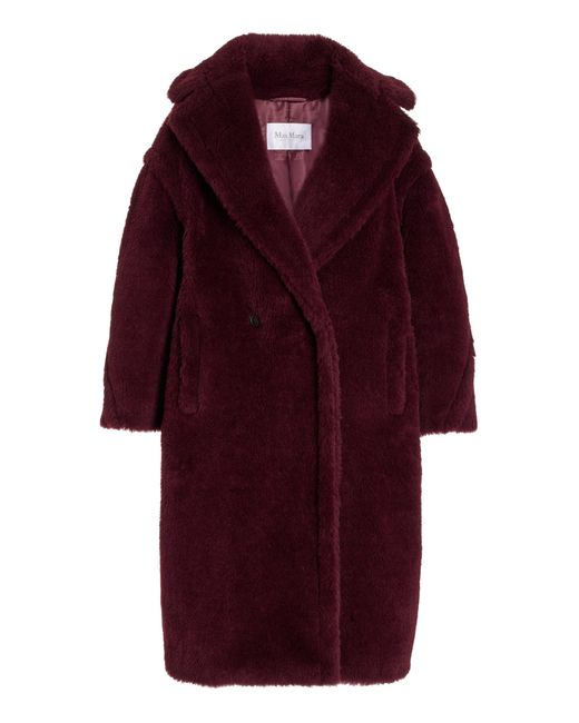 Max Mara Tedgirl Oversized Alpaca-wool Coat in Red | Lyst UK