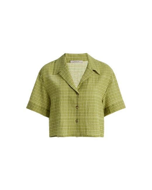 Asceno Green The Lincoln Cotton-Blend Shirt