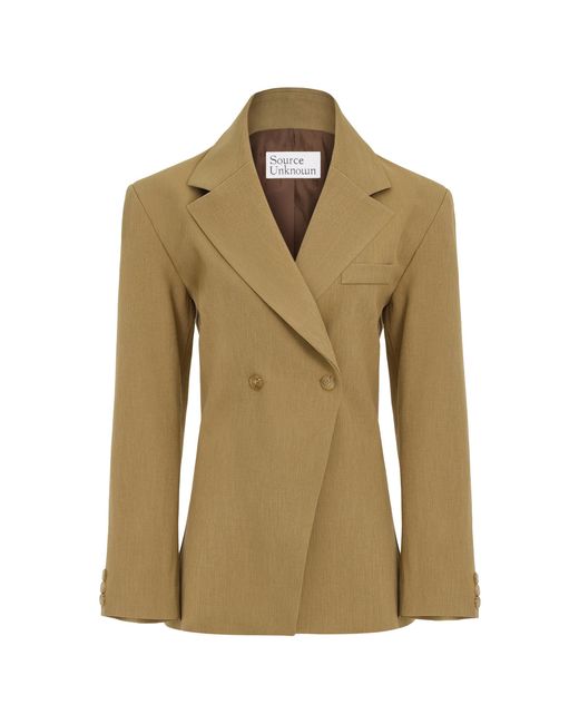 Source Unknown Green Nangy Cinched Blazer