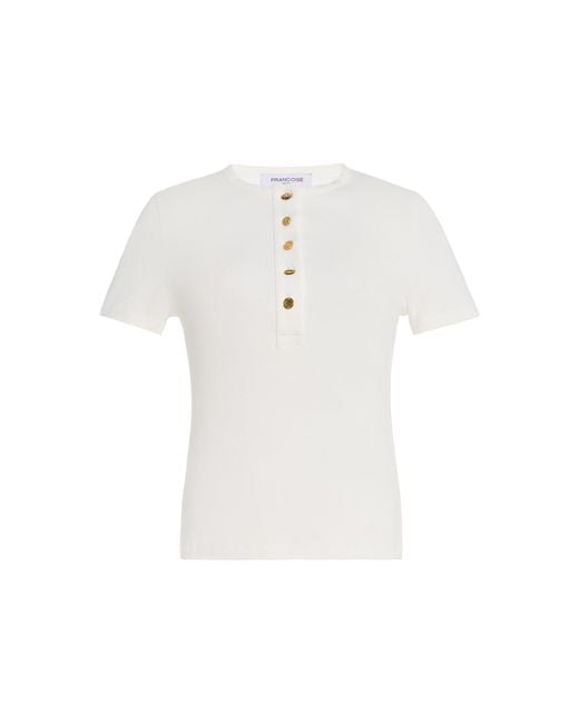 Franchise White Luca Cotton T-Shirt