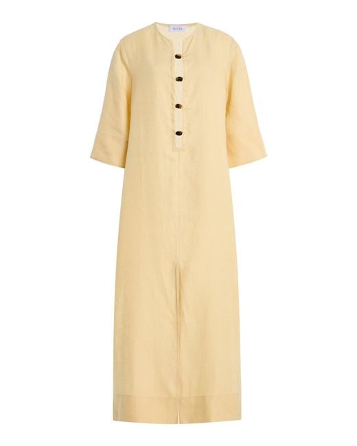 Sloan Natural Exclusive The Linen-Cotton Split Tunic
