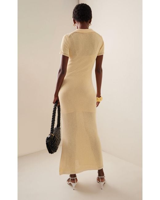 Proenza Schouler Natural Auden Textured-knit Maxi Dress