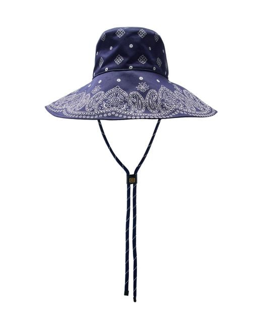 Miu Miu Blue Bandana-Print Bucket Hat