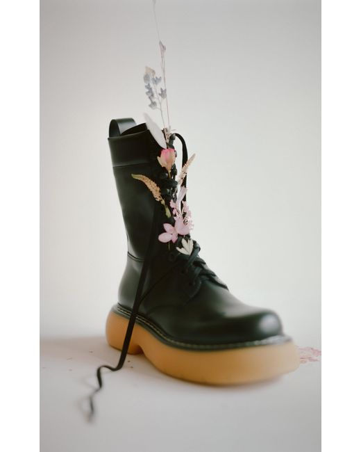 Bottega Veneta 'the Bounce' Tread Sole Leather Combat Boots Women 