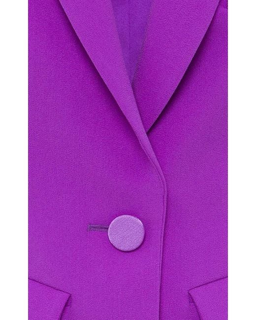 【ALEX PERRY】neon double-breasted stretch-crepe ブレザー alex-perry-purple-Alex-Stretch