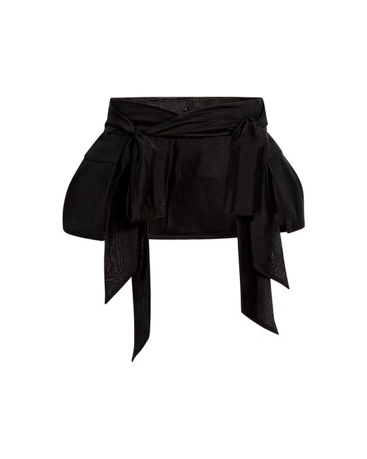 Khaite Black Magie Tie-Detailed Hip Cage