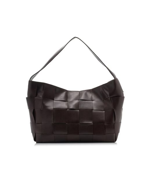 St. Agni Brown Large Woven Leather Tote Bag