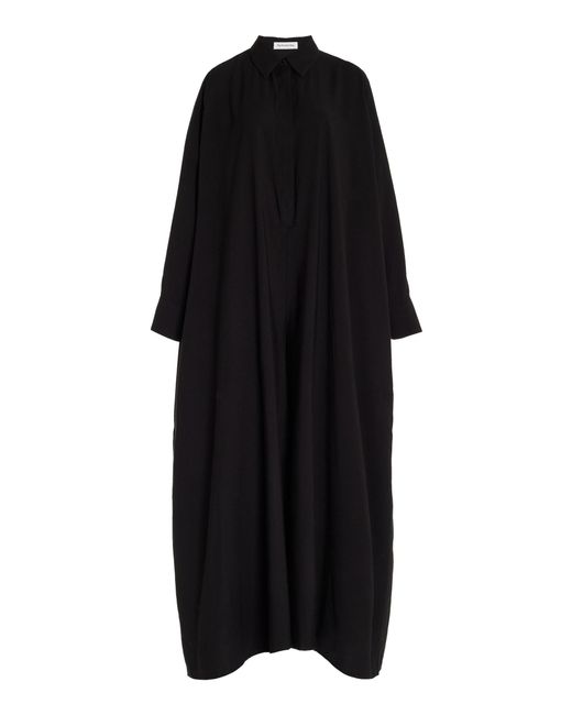 Frankie Shop Black Exclusive Gatsby Oversized Woven Jumpsuit