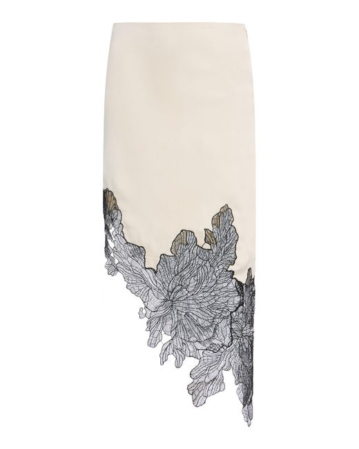 SIRAPOP White Exclusive Winnie Satin Skirt