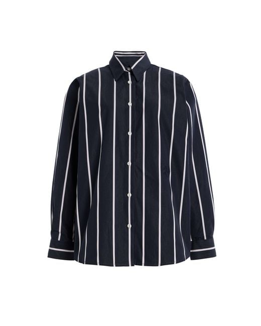 YAITTE Blue Exclusive Buoy Striped Cotton Shirt