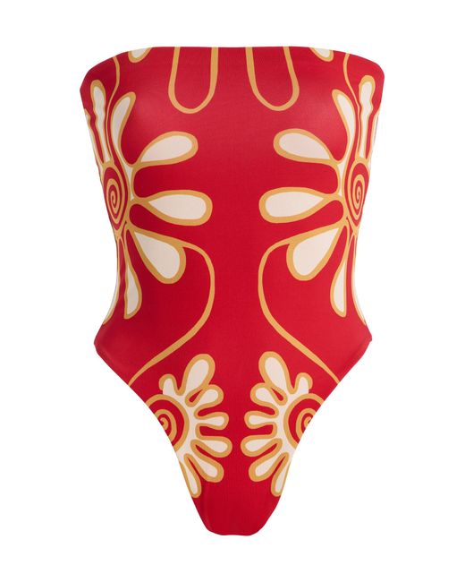 Cala De La Cruz Red Exclusive Lore One-Piece Swimsuit