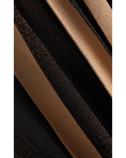 Zimmermann Multicolor Hypnotic Metallic-Striped Knit Midi Dress