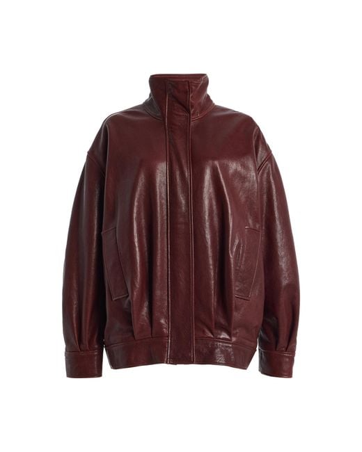 Arma Red Paula Leather Jacket