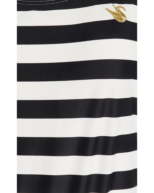 FRAME Black X Ritz Striped One-piece Swimsuit