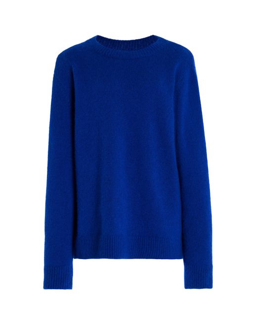 The Row Blue Hege Cashmere And Silk-blend Top