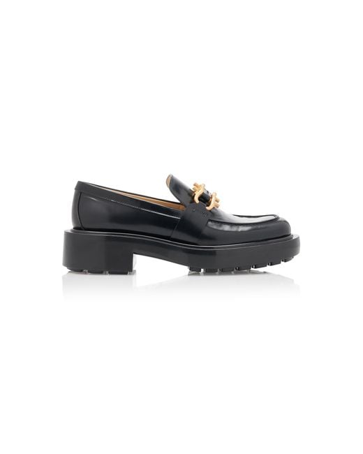 Bottega Veneta Black Monsieur Leather Loafers