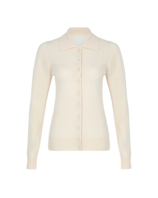 Zeynep Arcay White X Camille Charrière Vintage Cashmere Cardigan
