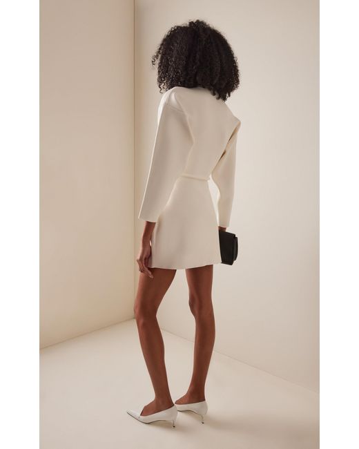 Wardrobe NYC White Rhw Power Knit Dress Mini