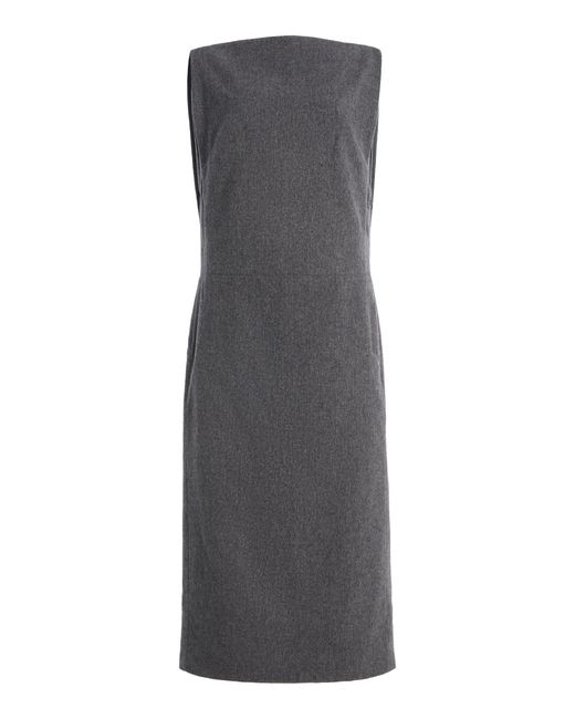Co. Gray Bateau Wool Cashmere Dress