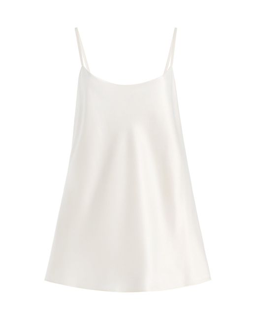 Lafayette 148 New York White Noir Satin Top