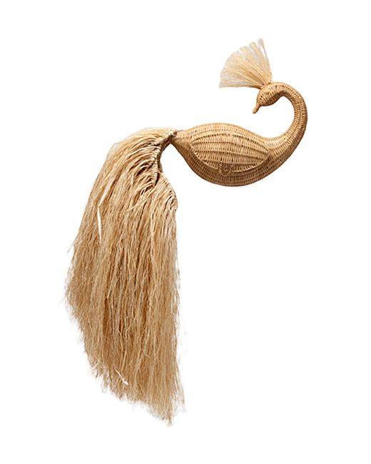 Cult Gaia Natural Pavone Clutch
