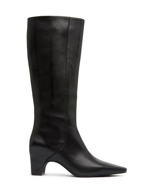 St. Agni Black High Leather Boots