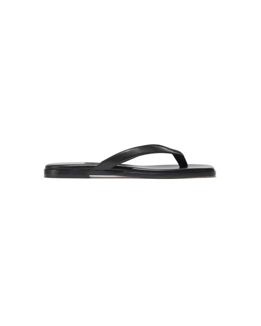 Emme Parsons Black Meta Leather Sandals