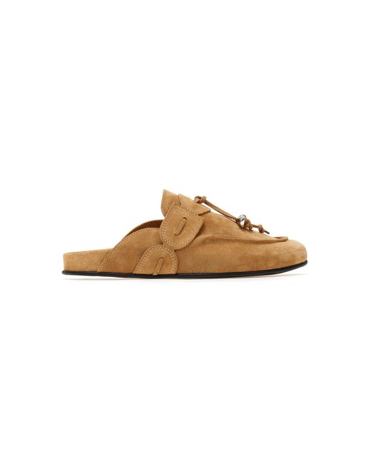 DI GAÏA Brown Bo Suede Tassel Mules