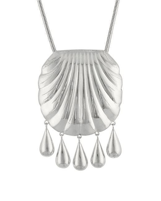 Juju Vera White Petra Sterling Shell Necklace