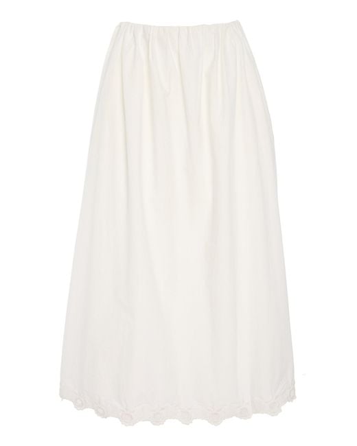 Posse White Antoinette Cotton Skirt