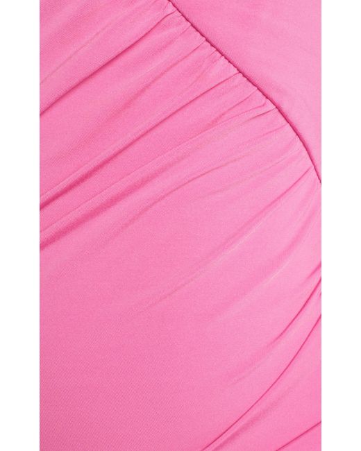 hot pink formal dresses Hot Pink Long Sleeves Mermaid Two Pieces Lace Prom Dresses, Long Sleev –  Shiny Party