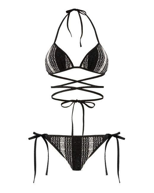 Missoni Black Sequined Mesh Bikini