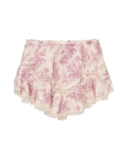 LoveShackFancy Pink Vaesira Skirt