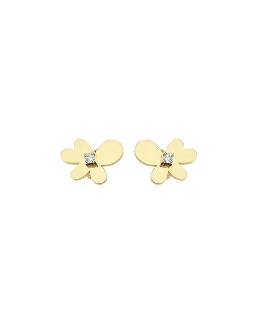 Charms Company Metallic 14K Diamond Earrings