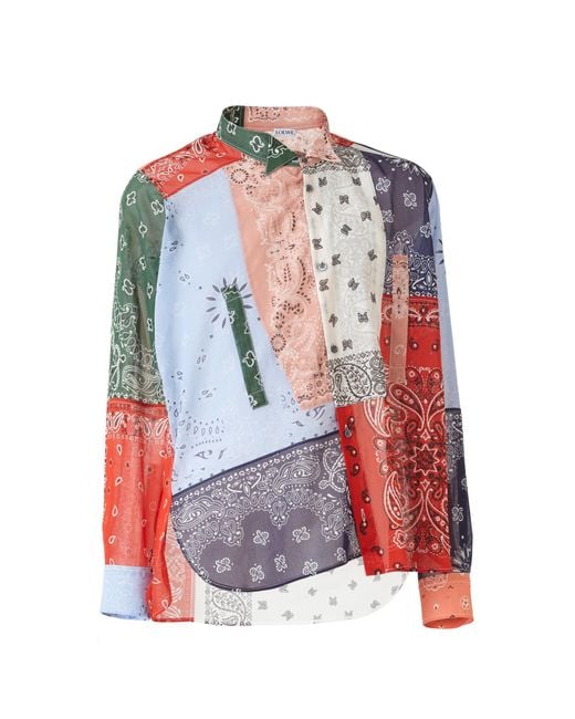 Loewe Multicolor Bandana Patchwork Shirt for men