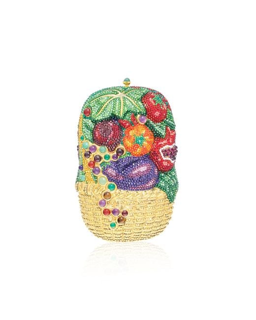Judith Leiber White Farm Fresh Vegetable Basket Clutch