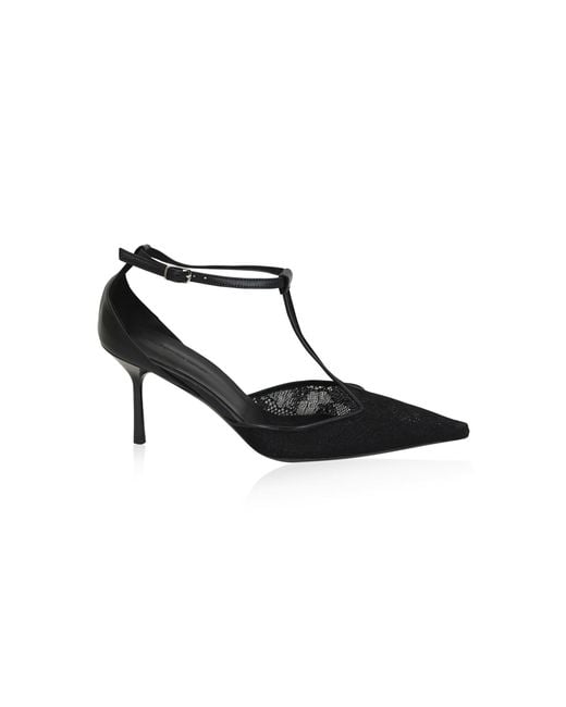 Christopher Esber Black T-Bar Hosiery Heel