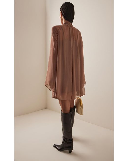 STAUD Esther Chiffon Mini Dress in Pink | Lyst Canada