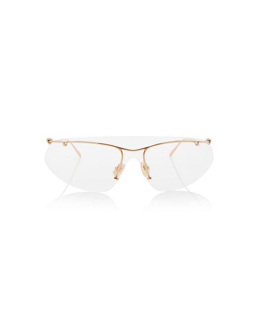 Bottega Veneta Natural Metal Rimless D-frame Sunglasses