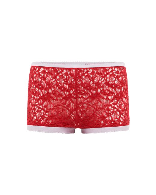 Gabriela Hearst Red Zuni Wool-Silk Hotpants