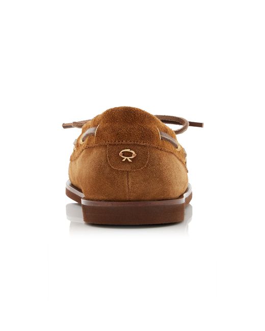 Gianvito Rossi Brown Suede Boat Shoes