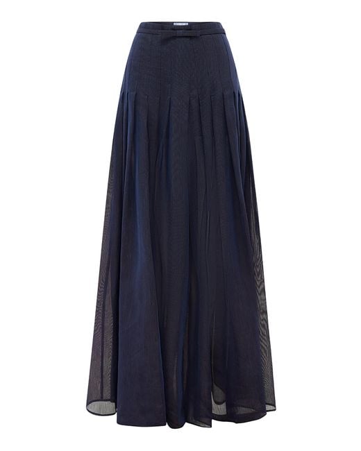 LEO LIN Blue Juno Pleated Pants