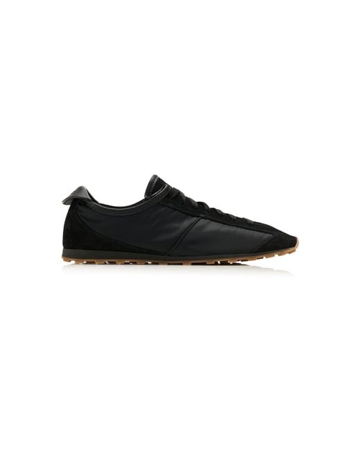 Jacquemus Black The Tennis Suede-Trimmed Sneakers