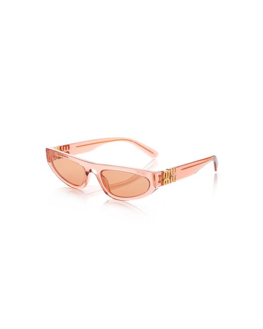 Miu Miu Pink Glimpse Cat-eye Acetate Sunglasses