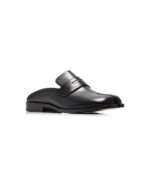 Maison Margiela Black Tabi Leather City Loafer Mules