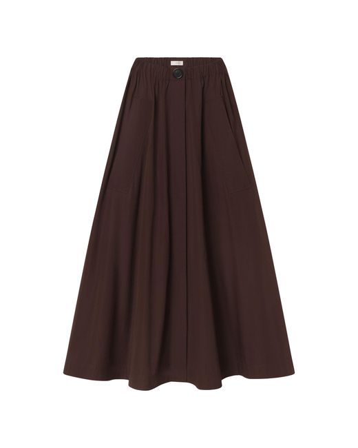 Co. Brown Tton Sateen Parachute Skirt