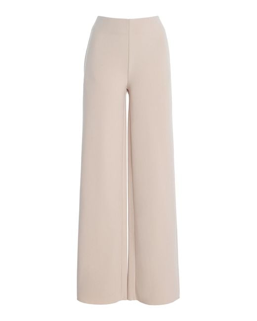 Birrot Natural Exclusive Lay2 High-Rise Bonded-Crepe Straight-Leg Trousers