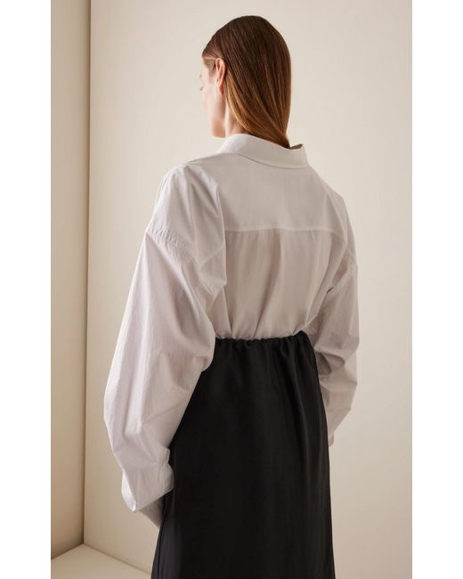 The Row White Victoria Cotton Poplin Long Shirt