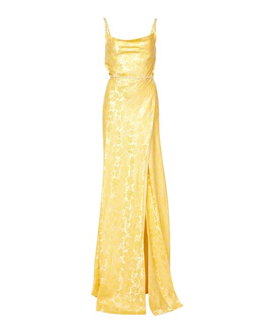 Markarian Yellow Exclusive Dashwood Floral-jacquard Gown