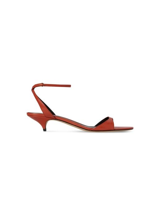 The Row Red Vika Leather Sandals
